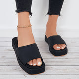 Mollyshoe Women Platform Slide Sandals Square Toe Thick Sole Slippers