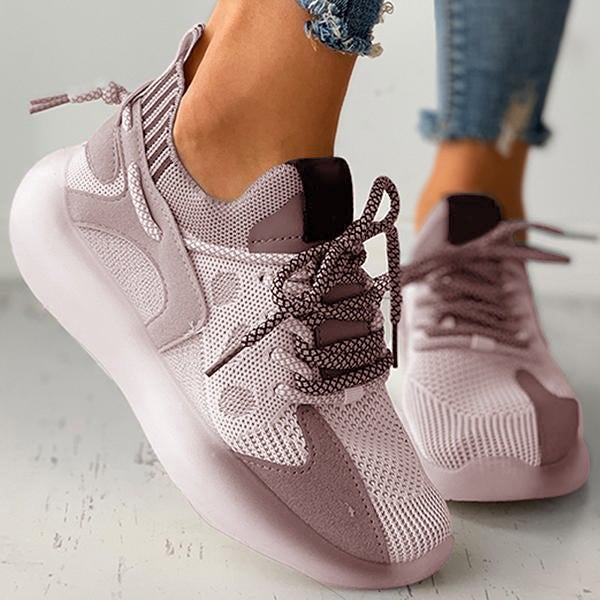 US$ 42.99 - Print Lace-Up Women Sneakers - m.mensootd.com