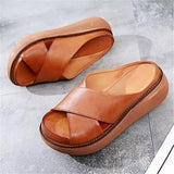 Mollyshoe Platform Open Toe Comfy Slippers Casual Slide Sandals