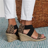 Mollyshoe Summer Round Toe High Heel Wedge Casual Ladies Sandals