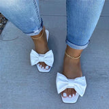 Mollyshoe Bow Slip on Flat Sandals