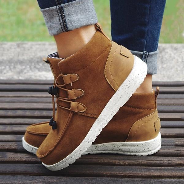 Mollyshoe Casual Laced Front Ankle Boots