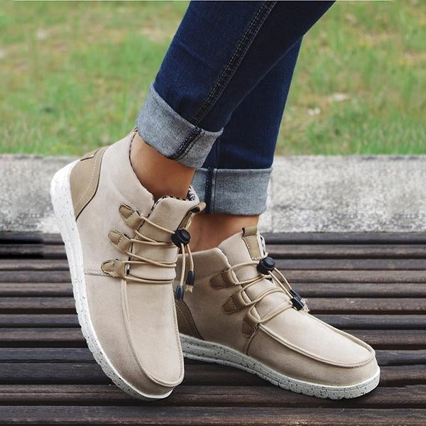 Mollyshoe Casual Laced Front Ankle Boots