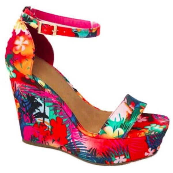 Mollyshoe Printed Tropical Style Platform Sandals
