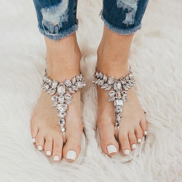 Mollyshoe Crystal Clear Sandals