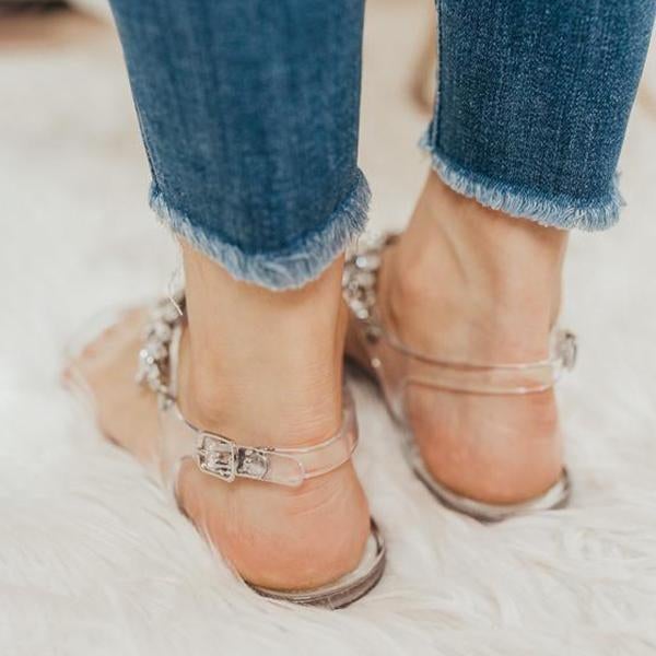 Mollyshoe Crystal Clear Sandals