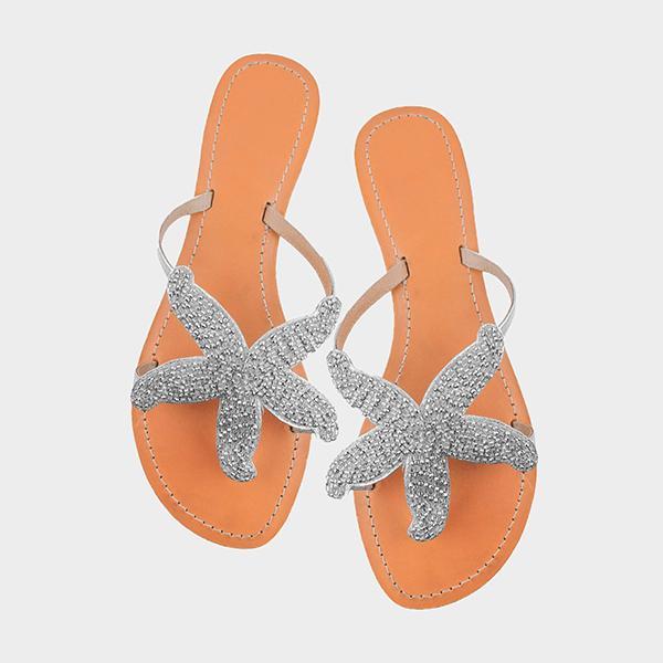 Mollyshoe Women Starfish Beach Flat Sandals