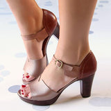 Mollyshoe Chunky Heel Ankle Strap Elegant Shoes Working Daily Shoes