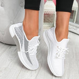 Mollyshoe Breathable Lightweight Lace-Up Sneakers