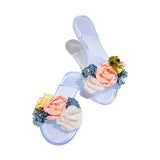 Mollyshoe Multi-Color Floral Clear Jelly Sandals