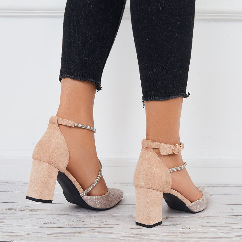 Leather Strappy Pointed Classic Heel | Karen Millen