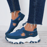Mollyshoe Mesh Velcro Low Top Sneakers Cutout Lightweight Walking Shoes