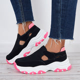 Mollyshoe Mesh Velcro Low Top Sneakers Cutout Lightweight Walking Shoes