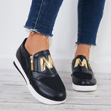 Mollyshoe Casual Platform Heel Loafers Lightweight Flats Slip on Walking Shoes