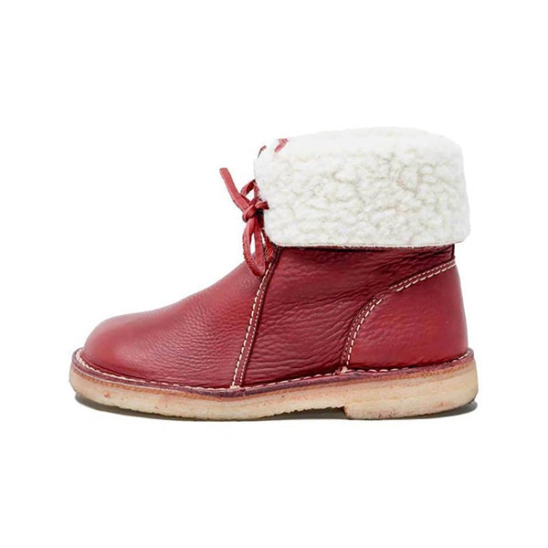 Mollyshoe Women Winter Vintage Boots Warm Unisex Lace-up Shoes