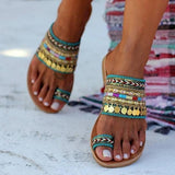 Mollyshoe Ethnic Boho Style Toe Ring Sandals
