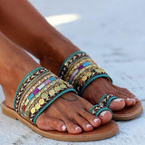 Mollyshoe Ethnic Boho Style Toe Ring Sandals