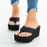 Mollyshoe Flip-flops Foam Wedge Heel Sandals
