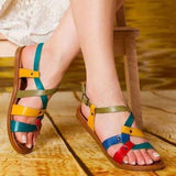 Mollyshoe Color Leather Daily Summer Sandals
