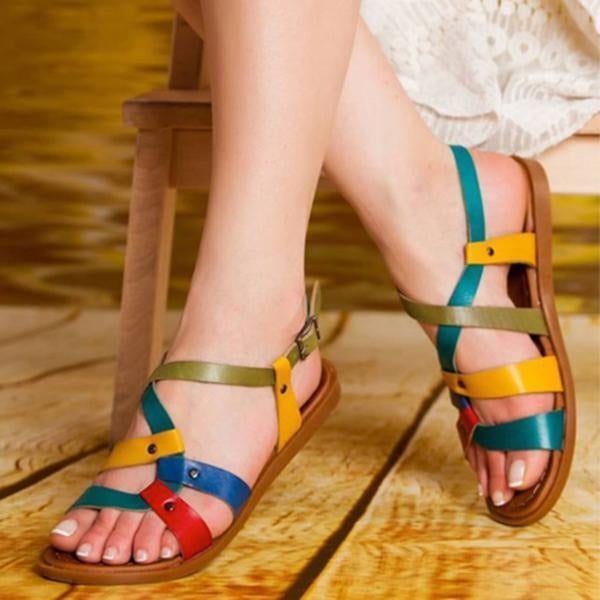 Mollyshoe Color Leather Daily Summer Sandals