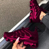 Mollyshoe Solid Color Air Cushion Burgundy Sneakers