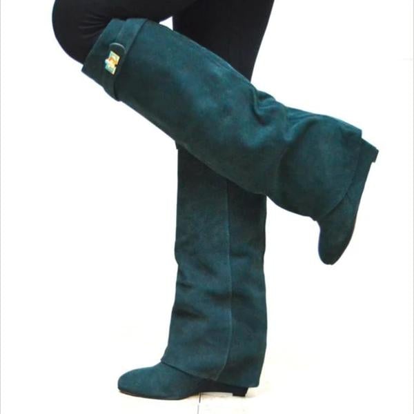 Mollyshoe Stylish Faux Leather Hidden Heel Tall Boots