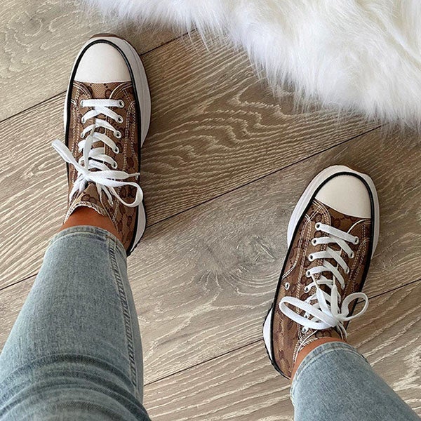 Mollyshoe Lace Up Chunky High Top Sneakers