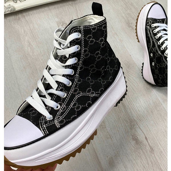 Mollyshoe Lace Up Chunky High Top Sneakers