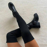 Mollyshoe Knitted Over The Knee Thigh High Long Boots