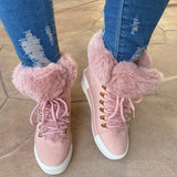 Mollyshoe Warm Fur Lace-Up Boots