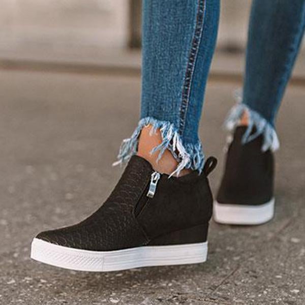 Mollyshoe Wedge Daily Comfy Sneakers