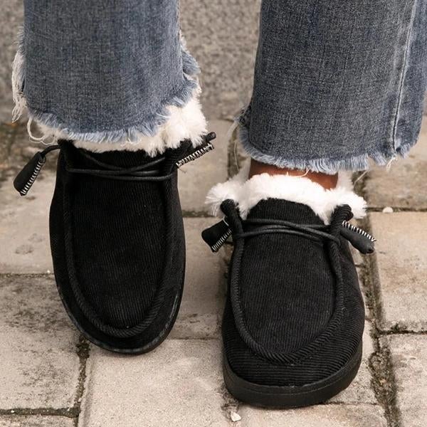 Mollyshoe Women Comfy Flat Heel Slip-On Boots
