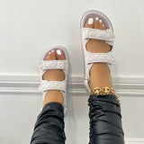 Mollyshoe Audrey Velcro Straps Flat Sandals