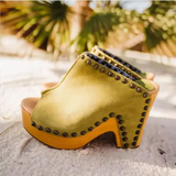 Mollyshoe Women's Fashion Retro Western Style Block Heel Sandals